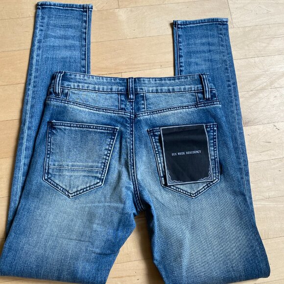 Six week Residency BNWOT skinny jeans sz 34 button fly vintage indigo - Picture 7 of 8